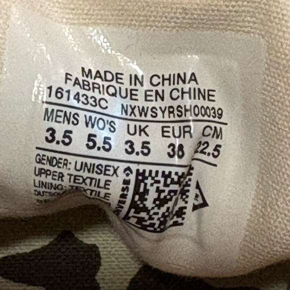 Converse Low Top CorDura Camo women’s size 5.5 (unisex men’s size 3.5) - Picture 7 of 11